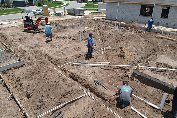 New construction store plumbing